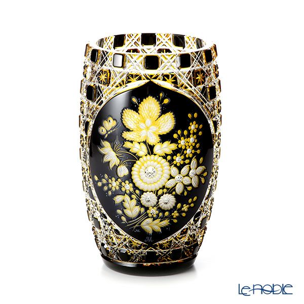 マイセン（Meissen） マイセンクリスタル Flowers1 D／LF22／26be 花瓶 3層被せ 26cm