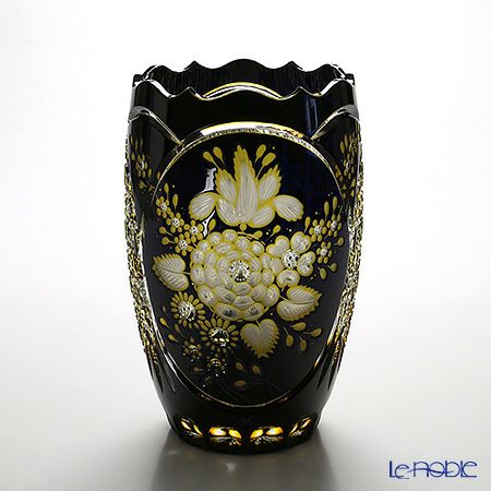 マイセン（Meissen） マイセンクリスタル 花瓶 3層被せ 26cm D／F2／26be