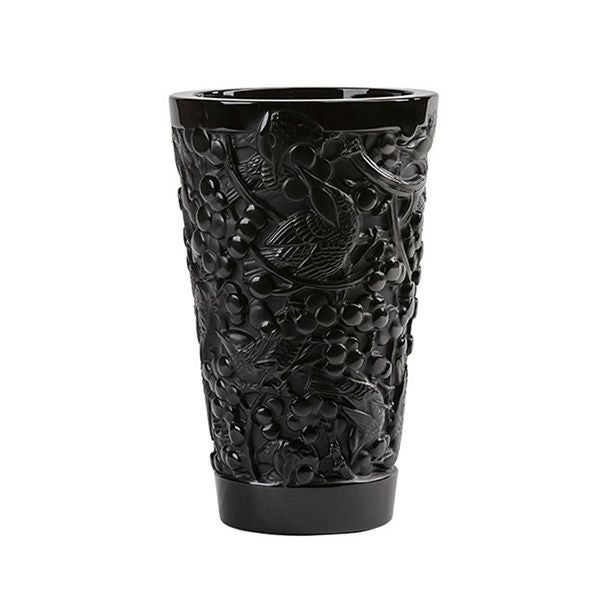 【メーカー取り寄せ商品】ラリック メルル エ レザン ベース 22.2cm MM ブラック 10732300