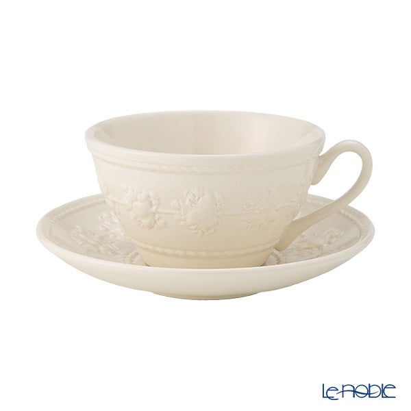 ウェッジウッド（Wedgwood） フェスティビティ ティーカップ＆ソーサー 160ml（アイボリー）