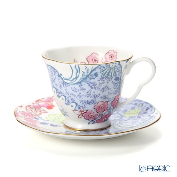 ウェッジウッド（Wedgwood） バタフライブルーム ティーカップ＆ソーサー ブルー／ピンク