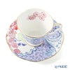 ウェッジウッド（Wedgwood） バタフライブルーム ティーカップ＆ソーサー ブルー／ピンク