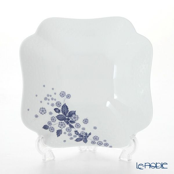 ウェッジウッド（Wedgwood） ストロベリーブルームインディゴ スクエアボウル 23×23cm