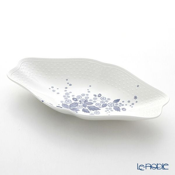 ウェッジウッド（Wedgwood） ストロベリーブルームインディゴ マルチディッシュ 31×17cm