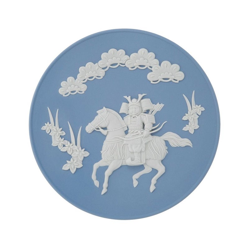 ウェッジウッド（Wedgwood） ジャスパー リトルサムライプレート 18.5cm【プレートスタンド、プレートハンガー付き】