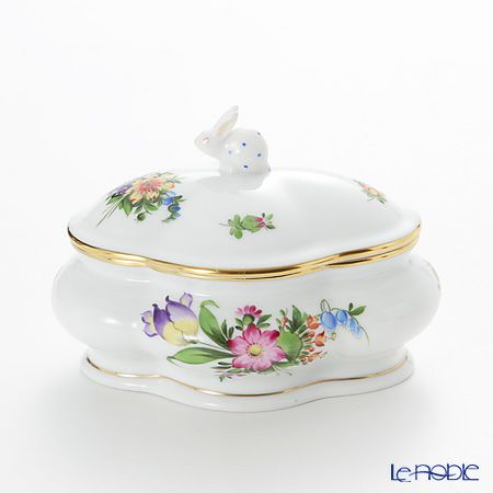 ヘレンド (HEREND) チューリップの花束 06058-0-25 ボンボン入れ（ラビット）