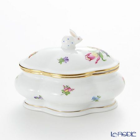 ヘレンド (HEREND) チューリップの花束 06058-0-25 ボンボン入れ（ラビット）