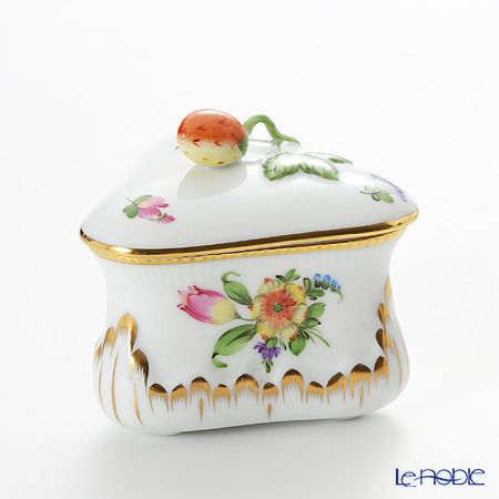 ヘレンド (HEREND) チューリップの花束 06079-0-11 ボンボン入れ トライアングルストロベリー