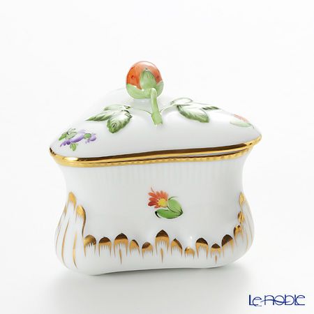 ヘレンド (HEREND) チューリップの花束 06079-0-11 ボンボン入れ トライアングルストロベリー