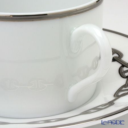 エルメス（HERMES） シェーヌ ダンクル プラチナ ティーカップ＆ソーサー 150ml