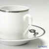 エルメス（HERMES） シェーヌ ダンクル プラチナ コーヒーカップ＆ソーサー 90ml
