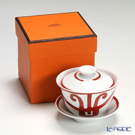 エルメス（HERMES） ガダルキヴィール コレクション アジアティック ティーカップ（ふた、ソーサー付） 130ml