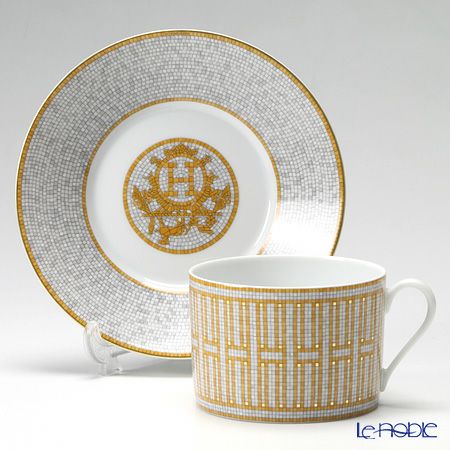 エルメス（HERMES） モザイク ヴァンキャトル モーニングカップ＆ソーサー 340ml