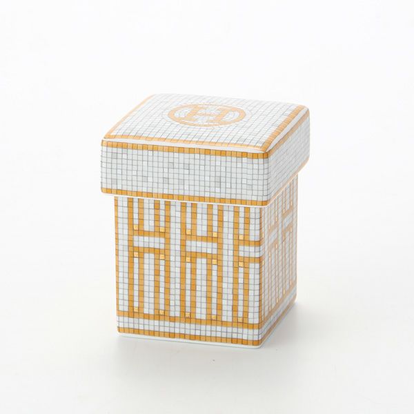 エルメス HERMES モザイク24シルバー スモールボックス シュガーボックス Mosaique au 24 platinum sugar bowl | Hermès USA