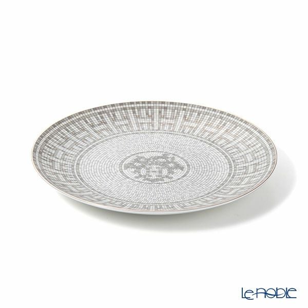 エルメス（HERMES） モザイク ヴァンキャトル プラチナ デザートプレート 21cm