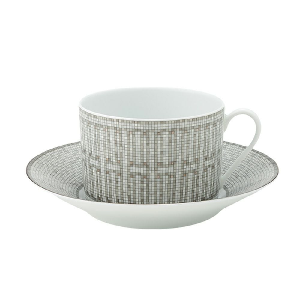 エルメス（HERMES） モザイク ヴァンキャトル プラチナ モーニングカップ＆ソーサー 340ml