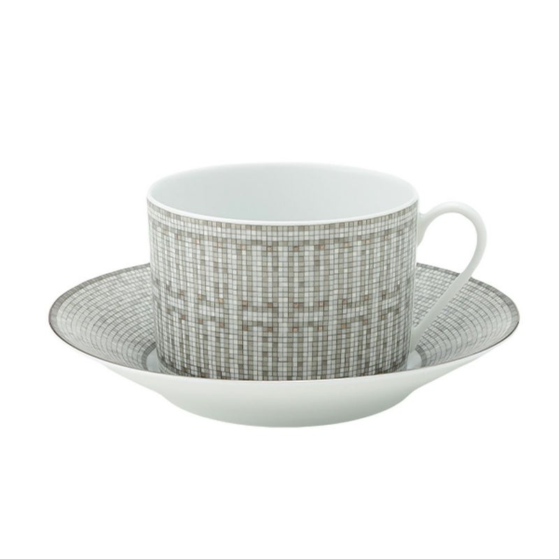 エルメス（HERMES） モザイク ヴァンキャトル プラチナ モーニングカップ＆ソーサー 340ml