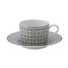 エルメス（HERMES） モザイク ヴァンキャトル プラチナ ティーカップ＆ソーサー 160ml