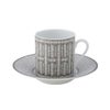 エルメス（HERMES） モザイク ヴァンキャトル プラチナ コーヒーカップ＆ソーサー 100ml