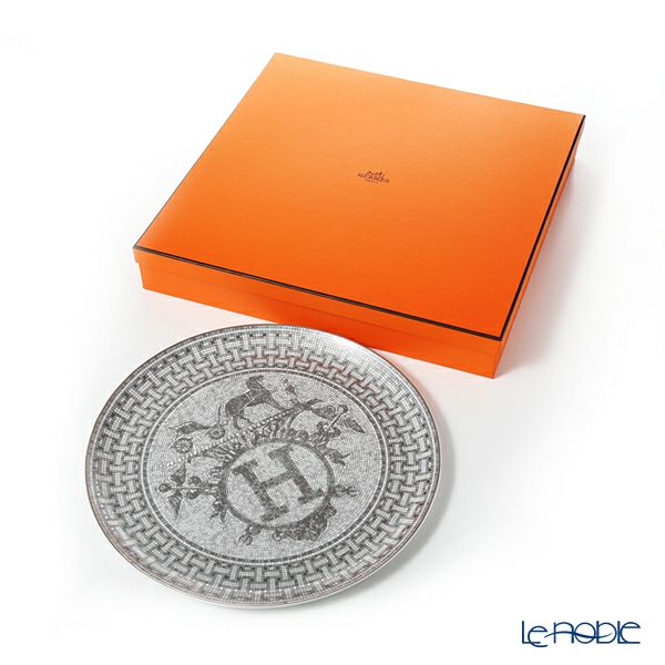 エルメス（HERMES） モザイク ヴァンキャトル プラチナ タルトプレート 32cm