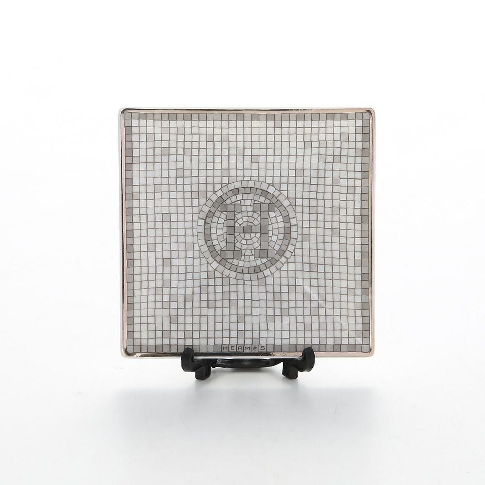 エルメス（HERMES） モザイク ヴァンキャトル プラチナ プチカレ（プレート） 7×7cm No.1