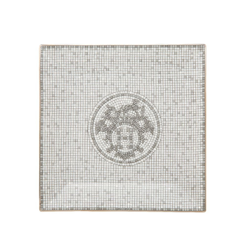 エルメス（HERMES） モザイク ヴァンキャトル プラチナ プチカレ（プレート） 15×15cm No.3 035043P