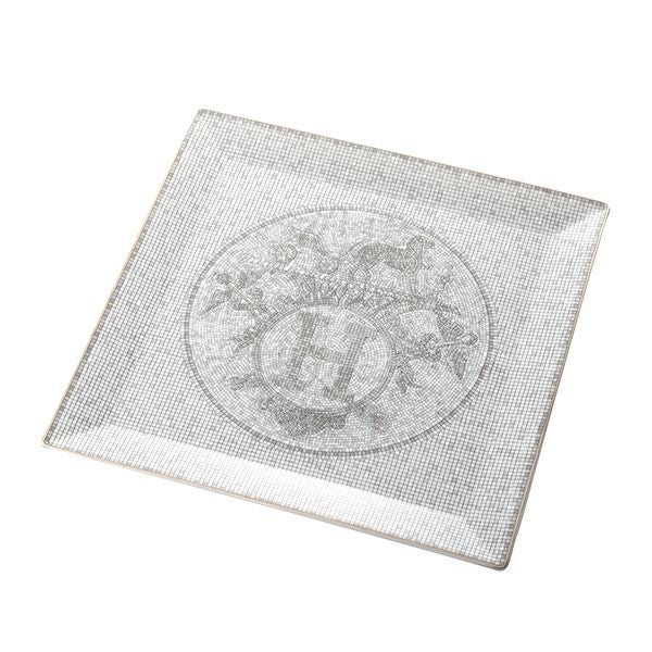 エルメス（HERMES） モザイク ヴァンキャトル プラチナ プチカレ（プレート） 23×23cm No.5 035045P