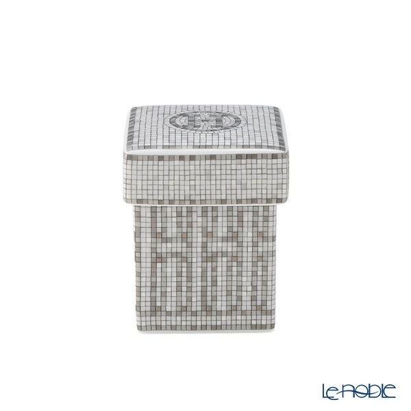 エルメス（HERMES） モザイク ヴァンキャトル プラチナ ミニボックス／シュガーボックス 5×5×7cm