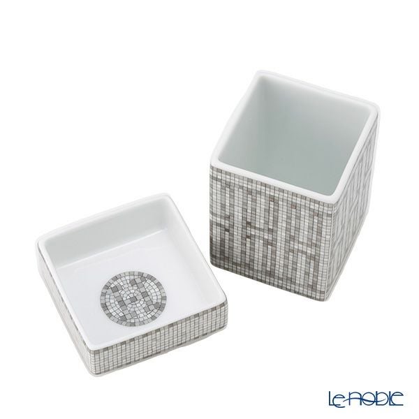 エルメス（HERMES） モザイク ヴァンキャトル プラチナ ミニボックス／シュガーボックス 5×5×7cm