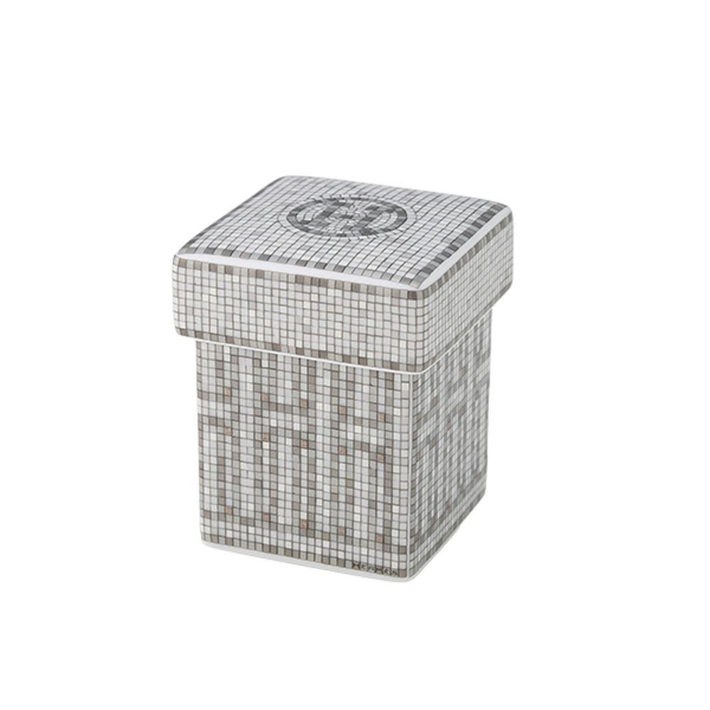 エルメス（HERMES） モザイク ヴァンキャトル プラチナ ミニボックス／シュガーボックス 5×5×7cm