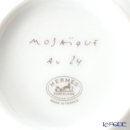 エルメス（HERMES） モザイク ヴァンキャトル プラチナ コレクション アジアティック ティーカップ（ふた、ソーサー付） 130ml