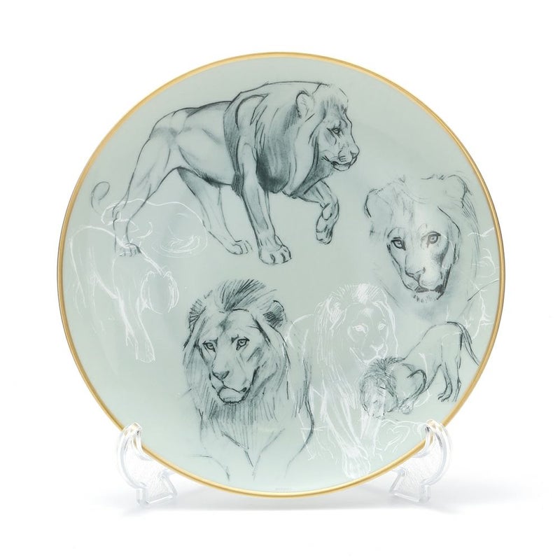 エルメス（HERMES） 赤道直下のスケッチ デザートプレート 21cm（ライオン）