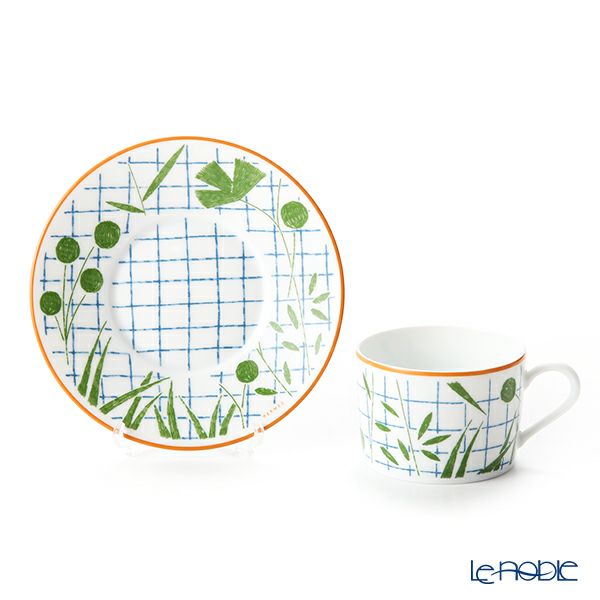 エルメス（HERMES） ウォーク・イン・ザ・ガーデン ティーカップ＆ソーサー グリーン