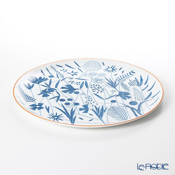 エルメス（HERMES） ウォーク・イン・ザ・ガーデン タルトプラター 32cm ブルー