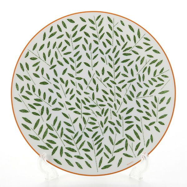 エルメス（HERMES） ウォーク・イン・ザ・ガーデン ディナープレート 27cm グリーン