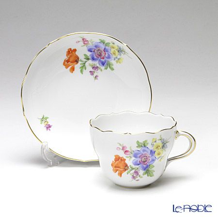 マイセン（Meissen） ベーシックフラワー（五つ花） 110110／00582／01 コーヒーカップ＆ソーサー 200ml Motiv No.1 アネモネ