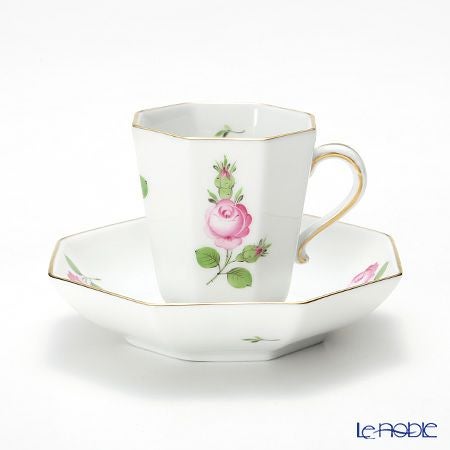 ヘレンド プティットローズ PR 04307-0-00 モカカップ＆ソーサー（オクタゴナル）