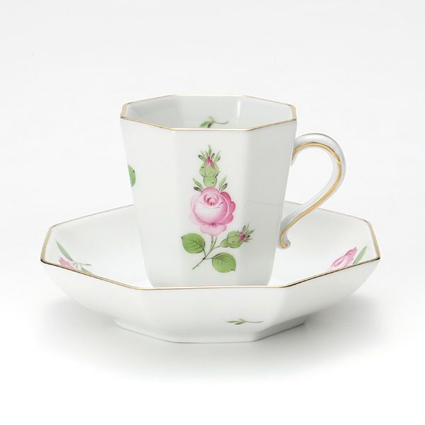 ヘレンド プティットローズ PR 04307-0-00 モカカップ＆ソーサー（オクタゴナル）