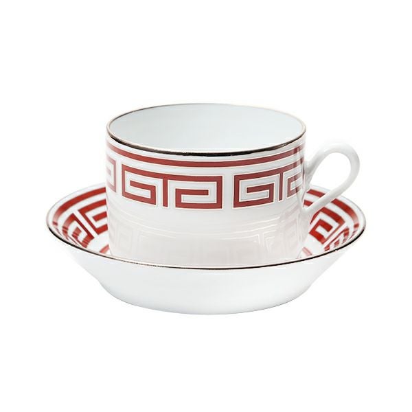 ジノリ1735／リチャード ジノリ（GINORI 1735／Richard Ginori） ラビリント スカーレット ティーカップ＆ソーサー レッド 200ml／13.5cm