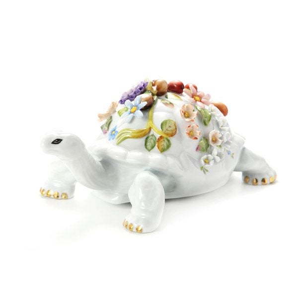 ヘレンド (HEREND) CD 陸亀 フラワー 22cm 15972-0-66 LE2015 世界限定