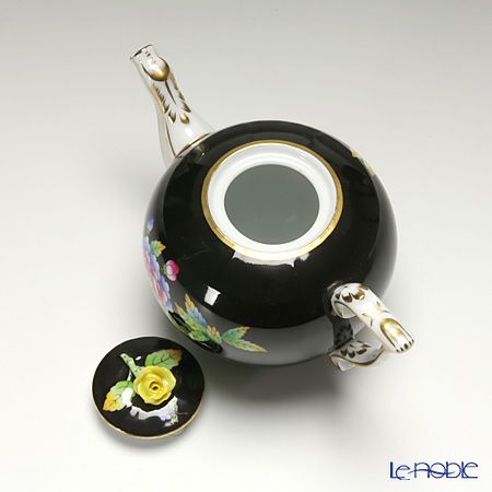 ヘレンド 黒いヴィクトリア VE-FN 00608-0-09 ティーポット ローズ 400ml