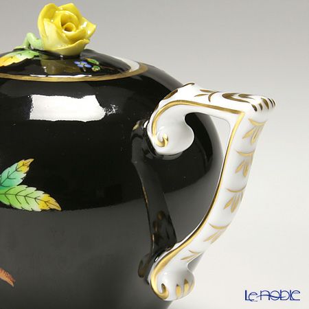 ヘレンド 黒いヴィクトリア VE-FN 00608-0-09 ティーポット ローズ 400ml