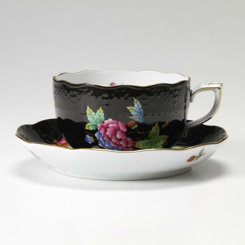 ヘレンド 黒いヴィクトリア VE-FN 00724-0-00 ティーカップ＆ソーサー 200ml