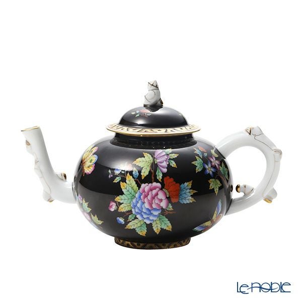 ヘレンド シノワズリ （中国趣味） 黒いヴィクトリア VE-FN ティーポット（L） マンダリン 700ml 03304-0-21