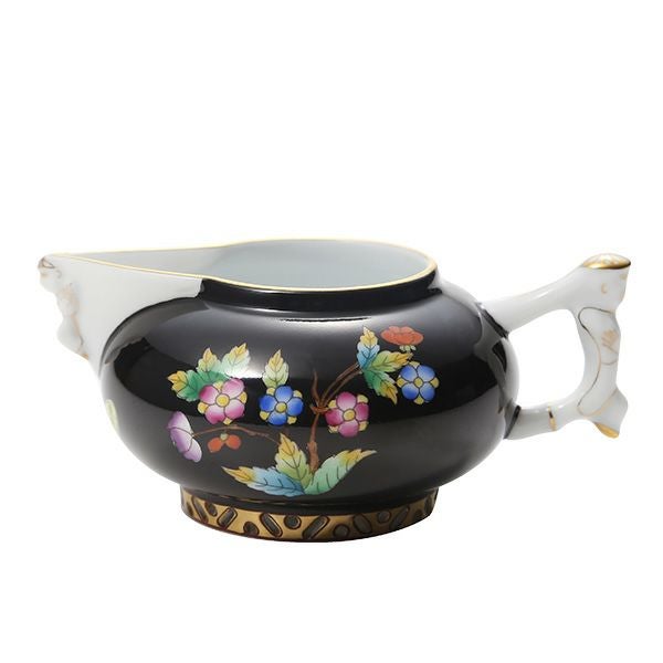 ヘレンド (HEREND) シノワズリ （中国趣味） 黒いヴィクトリア VE-FN クリーマー マンダリン 100ml 03344-0-21