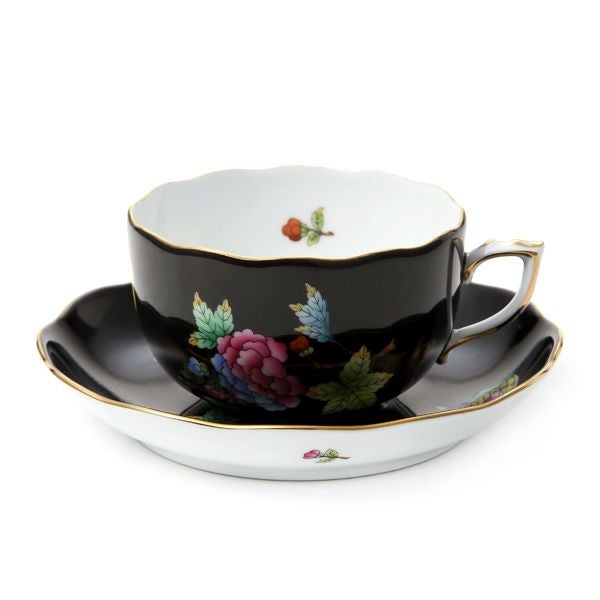 ヘレンド 黒いヴィクトリア VE-FN 20724-0-00 ティーカップ＆ソーサー 200ml