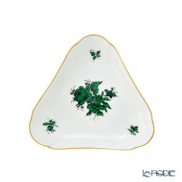 アウガルテン（AUGARTEN） マリアテレジア（5098A）バラ トライアングルディッシュ 10.4cm