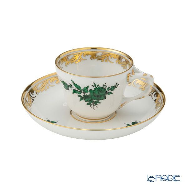 アウガルテン（AUGARTEN） マリアテレジア／ゴールドガーランド（6698A）バラ モカカップ＆ソーサー 80ml （070）