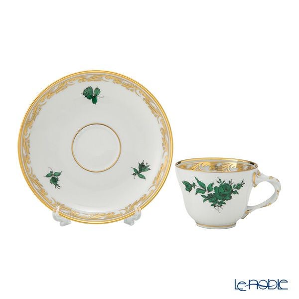 アウガルテン（AUGARTEN） マリアテレジア／ゴールドガーランド（6698A）バラ モカカップ＆ソーサー 80ml （070）