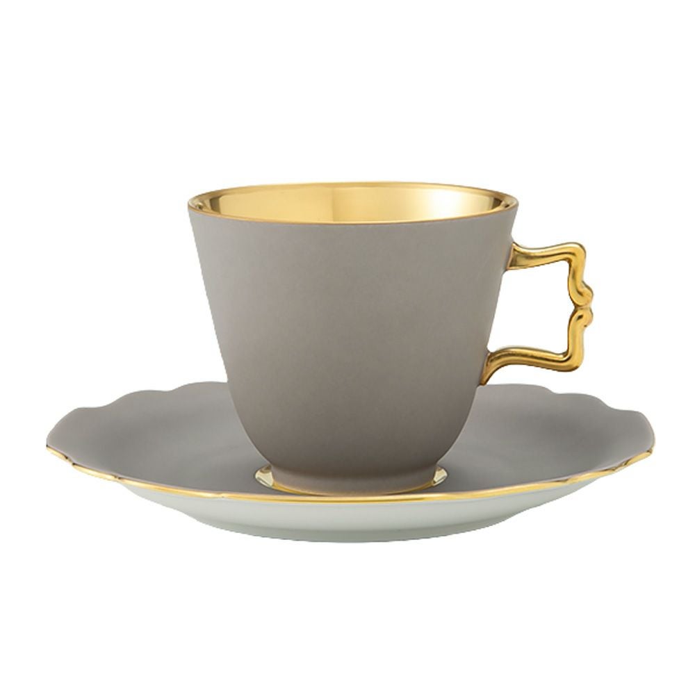 アウガルテン（AUGARTEN） ベルベデーレ／ベルヴェデーレ（6925RM） スモークグレー（マット） コーヒーカップ＆ソーサー（S）200ml （114）